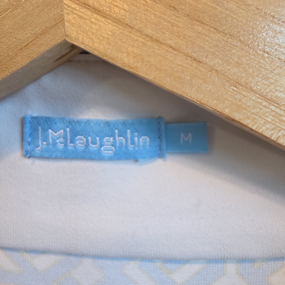 J. McLaughlin Sky Blue and White Top - Picture 3 of 5